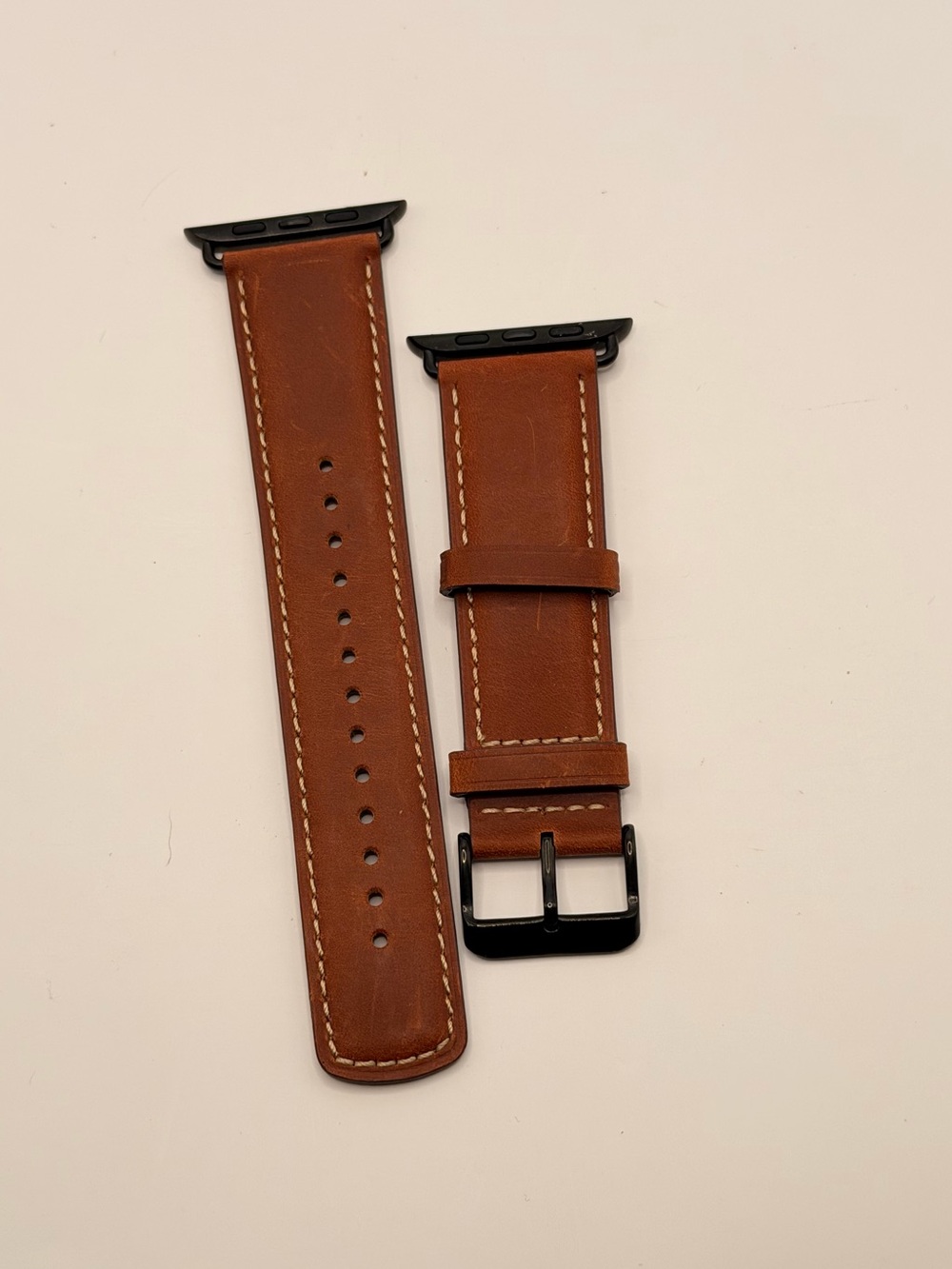 Apple Watch Natural Leather Band, 42/44/46/49mm, Brown, New‎
